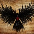 A digital painting of an artistic raven on a page of John Keat