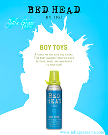 Ad for Bed Head hair gel by Tigi