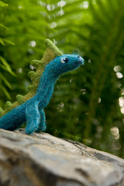 Needle felted water dragon sculpture